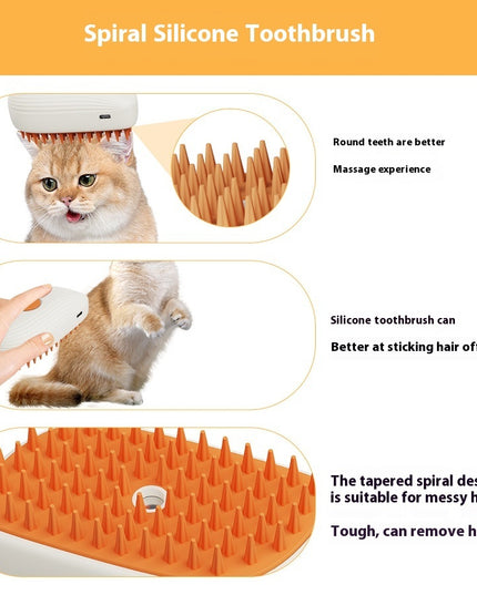 USB Rechargeable Pets Steam Brush Spray Massage Comb Pet Grooming Tools Cat Steam Comb Pet Products