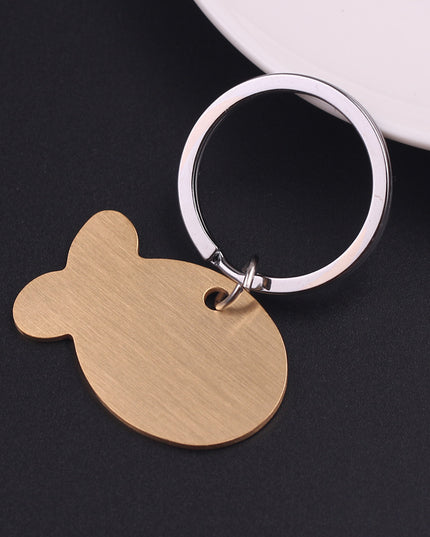 Personalized Cat Dog Pet ID Tag Keychain Engraved Pet ID Name for Cat Puppy Dog Collar Tag Pendant Keyring Bone Pet Accessories