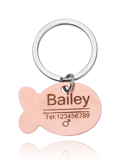 Personalized Cat Dog Pet ID Tag Keychain Engraved Pet ID Name for Cat Puppy Dog Collar Tag Pendant Keyring Bone Pet Accessories