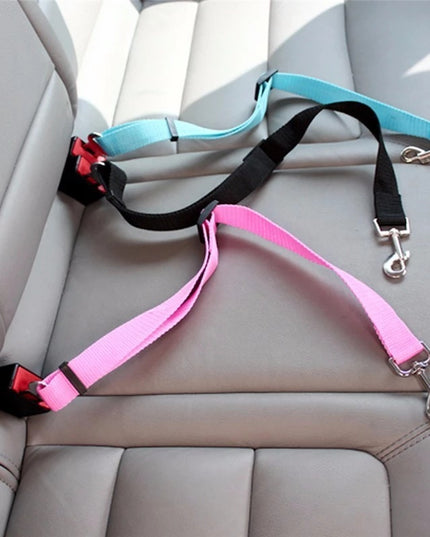 Adjustable Pet Cat Dog Car Seat Belt Pet Seat Vehicle Dog Harness Lead Clip Safety Lever Traction Dog Collars Dogs Accessoires Pets Products