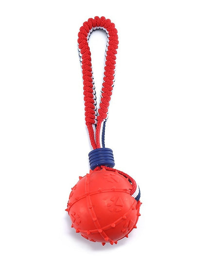 Interactive Dog Toy Ball Interactive Teether With Rope Dog Ball Pet Supplies Chewing Ball Training For Living Room Lake Beach Pets Products