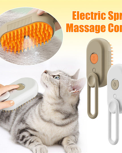 Cat Steam Brush Steamy Dog Brush 3 In 1 Electric Spray Cat Hair Brushes For Massage Pet Grooming Comb Hair Removal Combs Pet Products