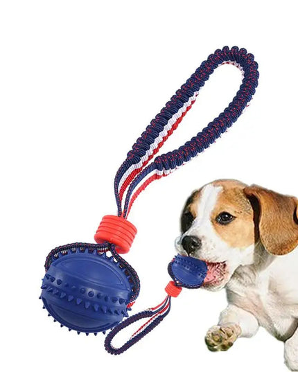 Interactive Dog Toy Ball Interactive Teether With Rope Dog Ball Pet Supplies Chewing Ball Training For Living Room Lake Beach Pets Products