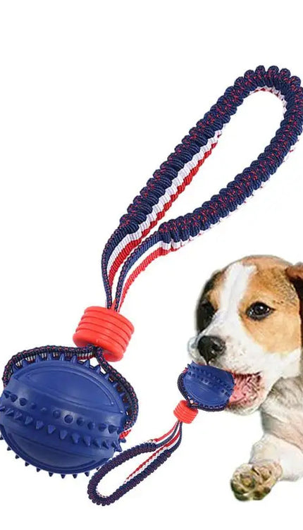 Interactive Dog Toy Ball Interactive Teether With Rope Dog Ball Pet Supplies Chewing Ball Training For Living Room Lake Beach Pets Products