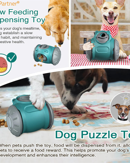 Dog Tumbler Toys Increases Pet IQ Interactive Slow Feeder For Small Medium Dogs Cat Training Balance Car Feeder Pet Toy Pet Products