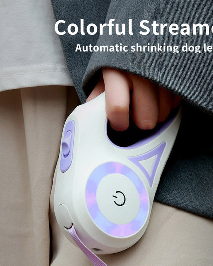 Dog Leash Retractable Leash And Dog Collar Spotlight Automatic Pet Dog Cat Traction Rope For Small Medium Dogs Pet Product