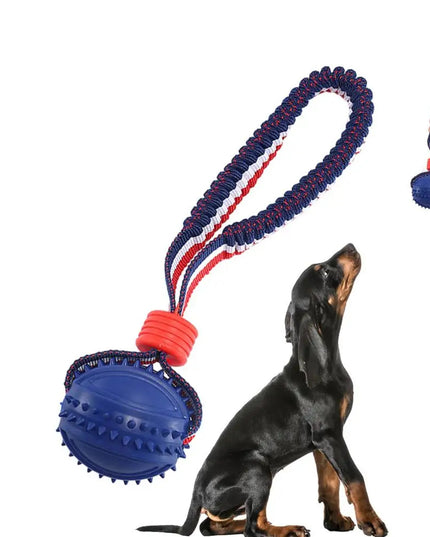 Interactive Dog Toy Ball Interactive Teether With Rope Dog Ball Pet Supplies Chewing Ball Training For Living Room Lake Beach Pets Products