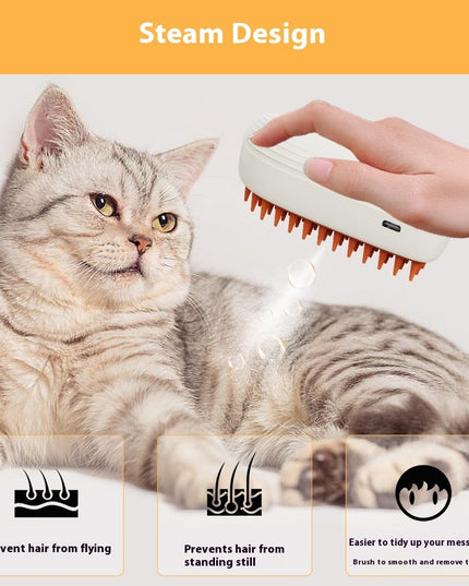 USB Rechargeable Pets Steam Brush Spray Massage Comb Pet Grooming Tools Cat Steam Comb Pet Products